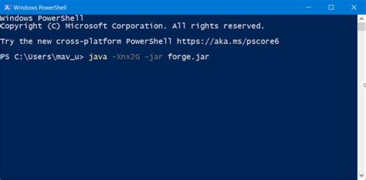 PowerShell minecraft forge not installing windows 10