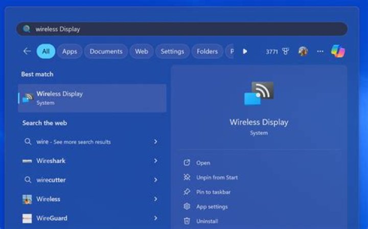 powershell windows 11 wireless display install failed