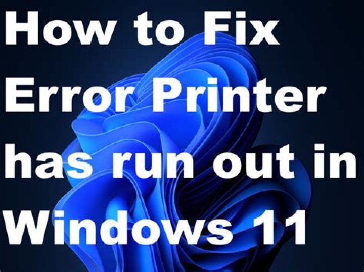 Printer has run out paper error