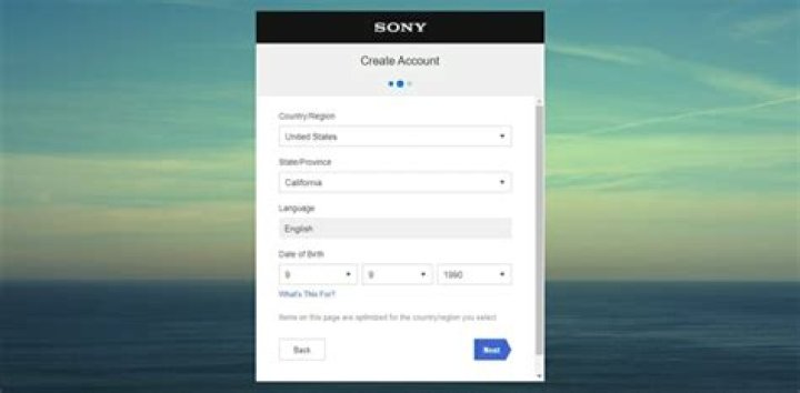 PSN choose country