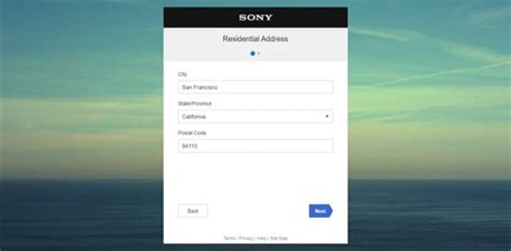 PSN residential address configuration
