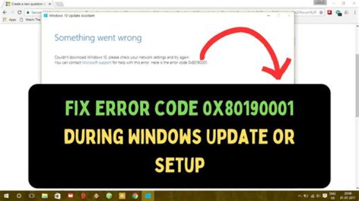 QUICK FIX: Windows Update error 0x80190001