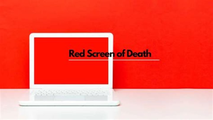 Red screen on laptop