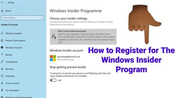 register for the Windows Insider Program