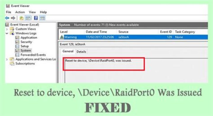 reset to device device raidport0 was issued chkdsk /r cmd