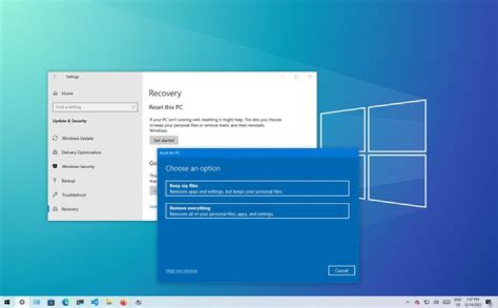 reset windows 10