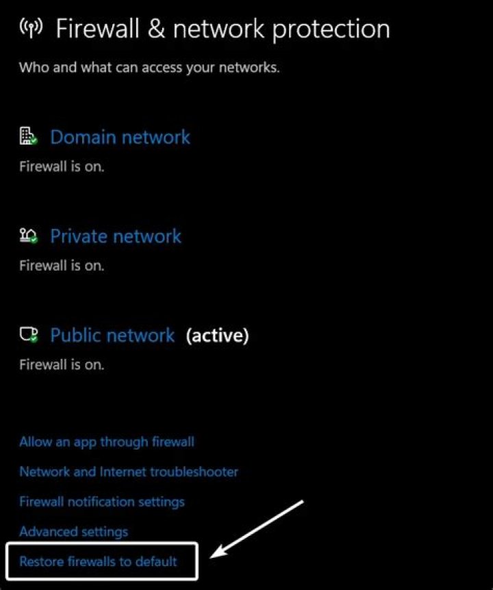 restore firewall to default restore firewall to default projection problems