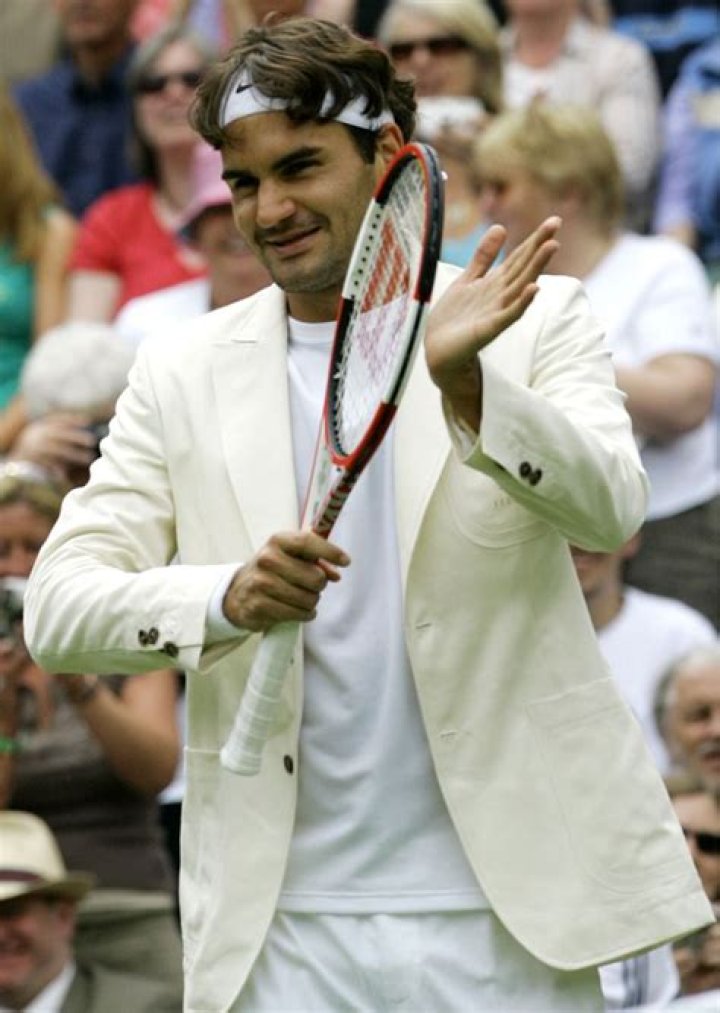 Roger Federer looks on at the Madrid Open PA