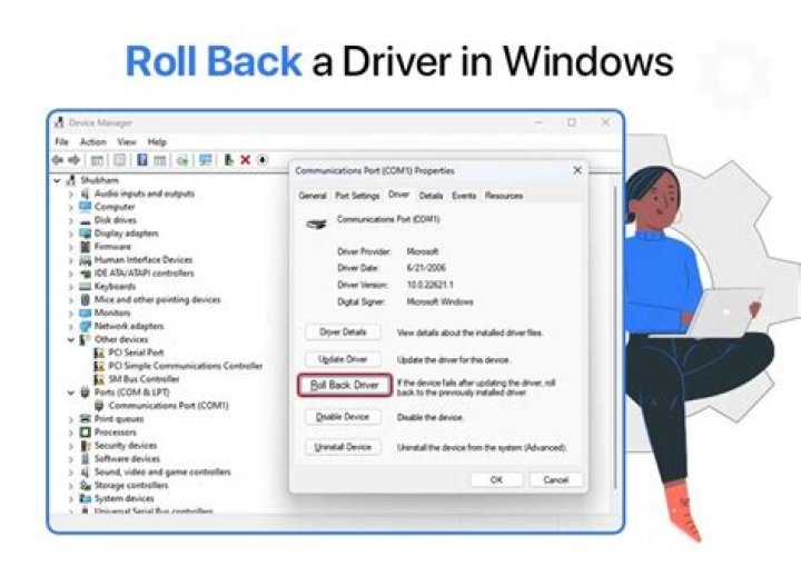 roll back display driver windows 10