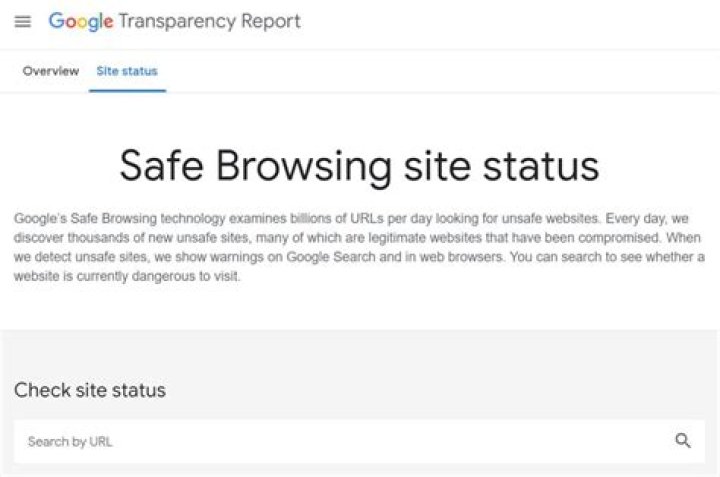 Safe Browsing Site Status