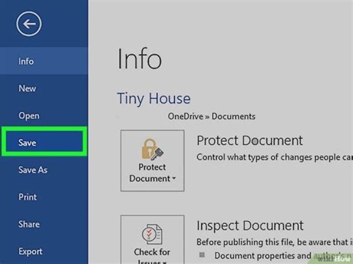 save your document