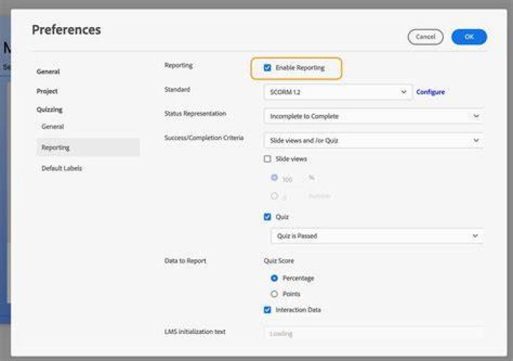 Select Preferences