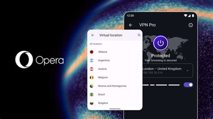 select the Opera VPN location
