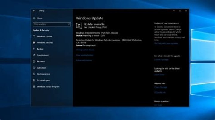 select Update and Security