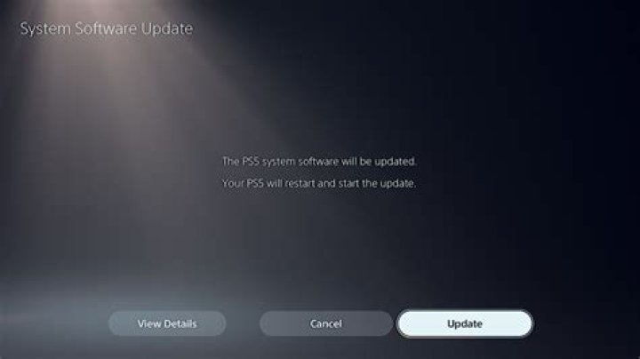 Selecting System Software Update to update the software of PS5