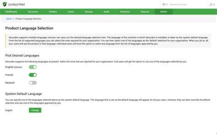 Select the desired product language and confirm