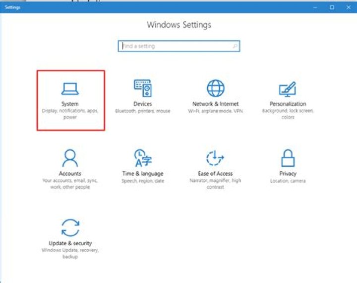settings win 10