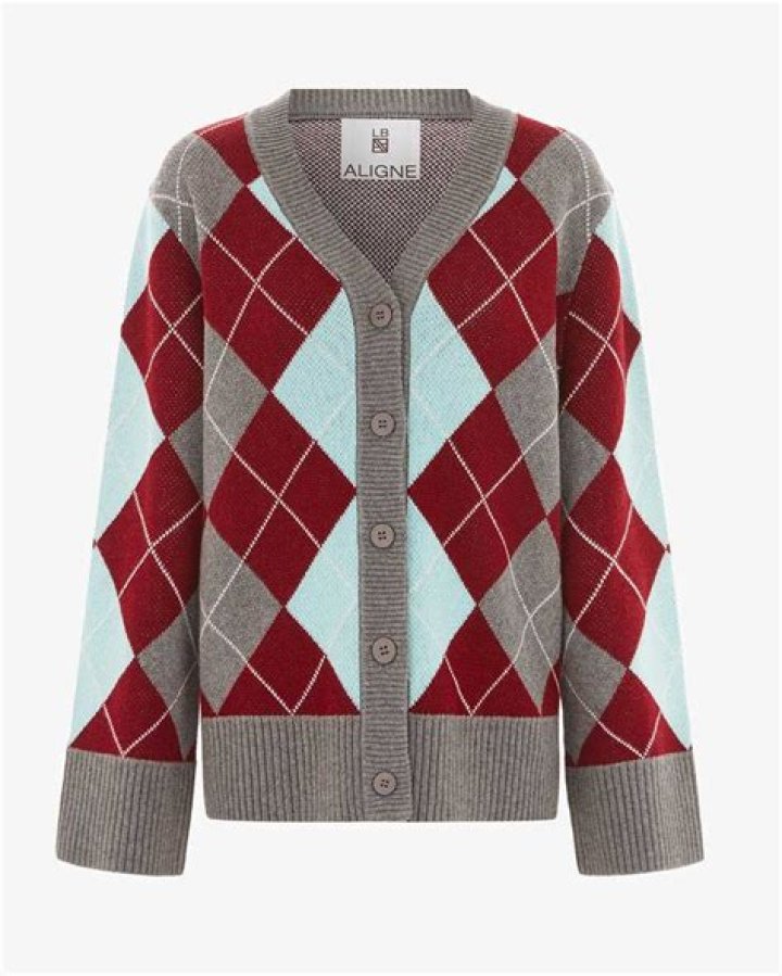 SLLSKY Argyle Cardigan Sweater Amazon