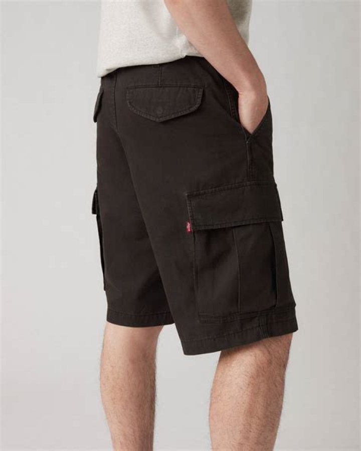 SM Plain Cargo Shorts Black m.png