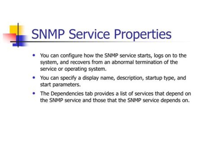 snmp service properties