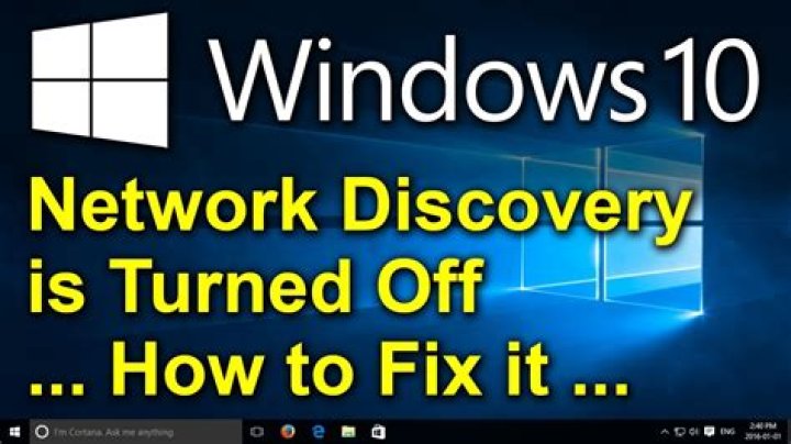 Solve Windows 10 network discovery issues