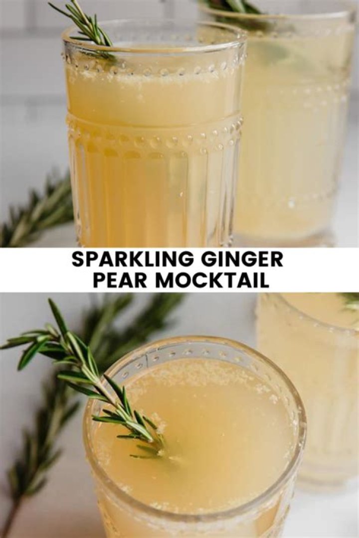 Sparkling Ginger Pear Mocktail