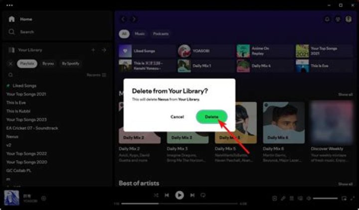 spotify desktop delete confirm