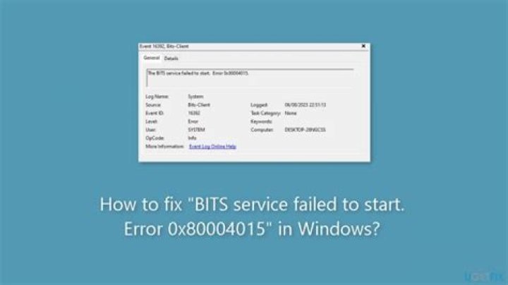 Start BITS service to fix windows 11 download stuck