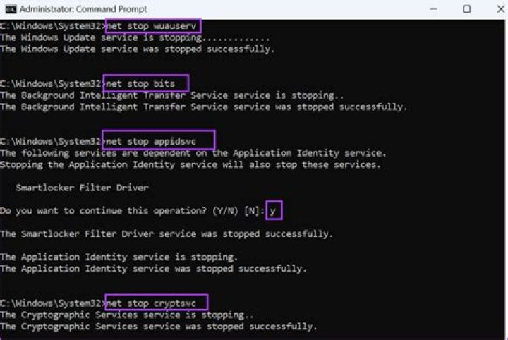 Stop BITS to fix windows 11 download stuck