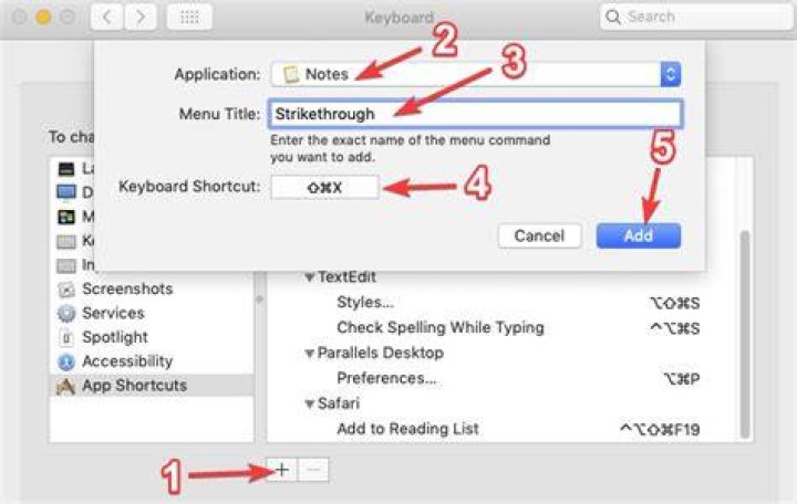 strikethrough macnotes
