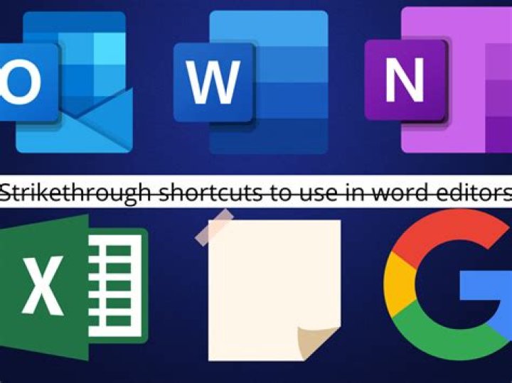Strikethrough shortcuts to use in word editors