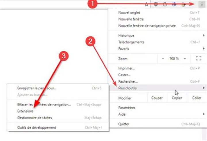 supprimer extensions sur google chrome