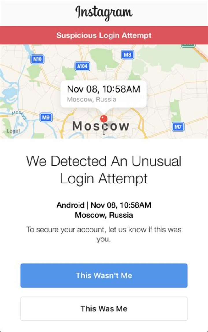 suspicious login attempt instagram