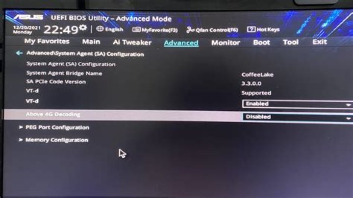 System agent configuration