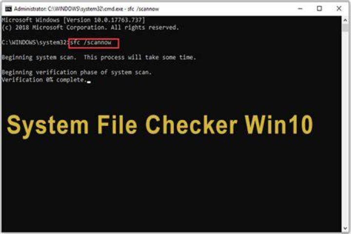 Administrator command prompt System file checker