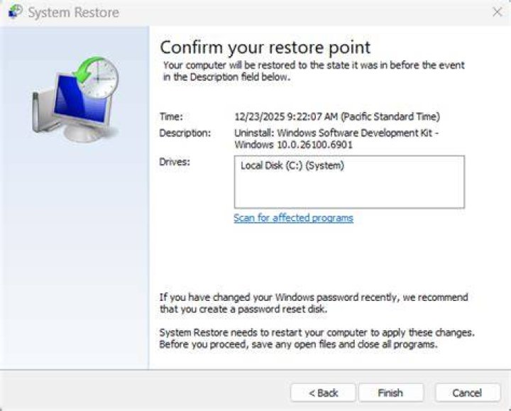 system restore button wlanext.exe