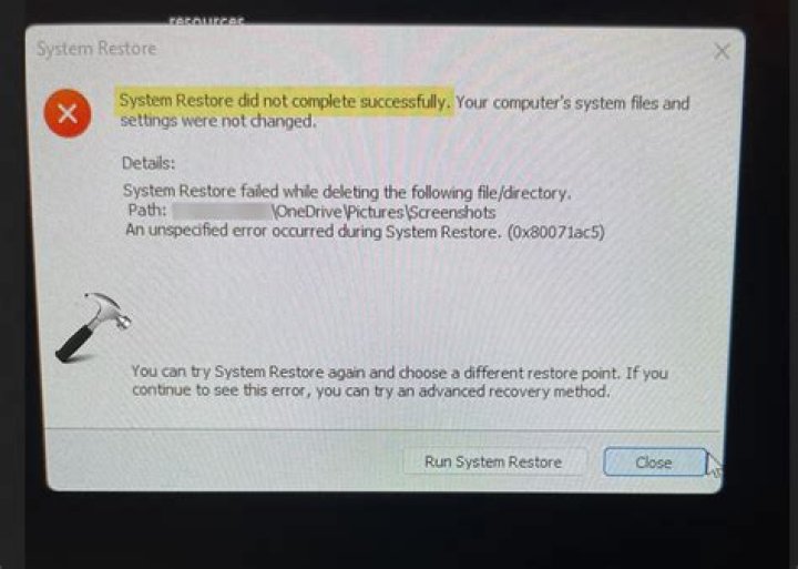 System restore to fix ccleaner update not working