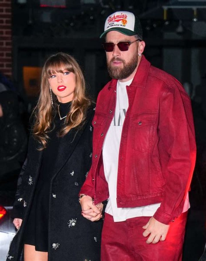 Taylor Swift & Travis Kelce Are Vacationing in the Same Place She Went to With Ex-Joe Alwyn. Photo of Travis Kelce and Taylor Swift at the NCF championships