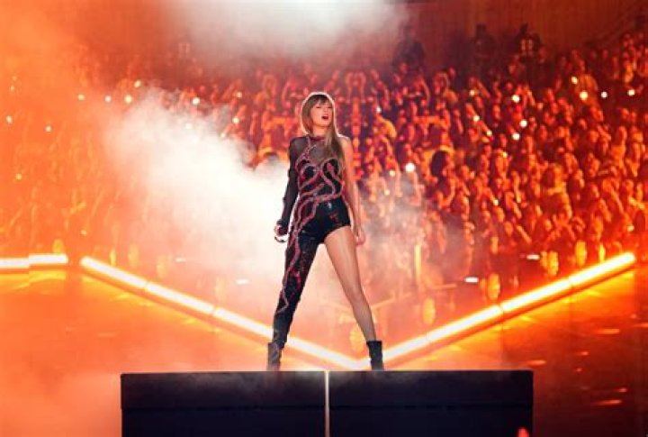 Taylor Swift on stage at a concert