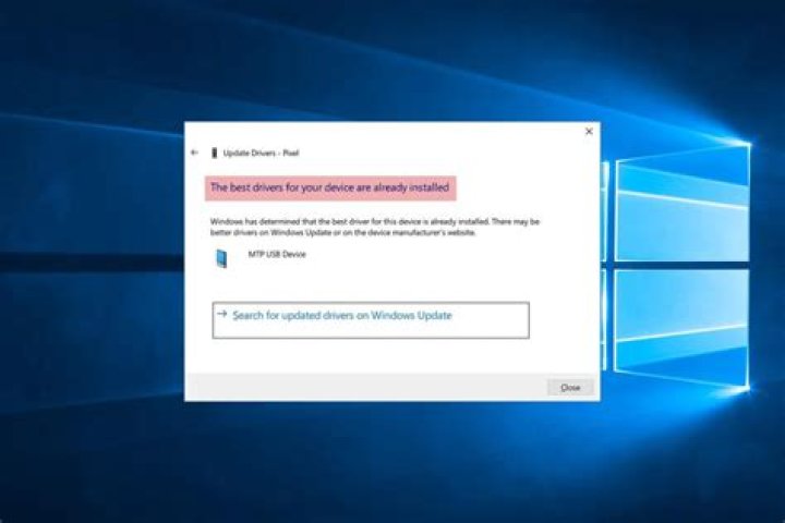 The best driver software is already installed error [Fixed]
