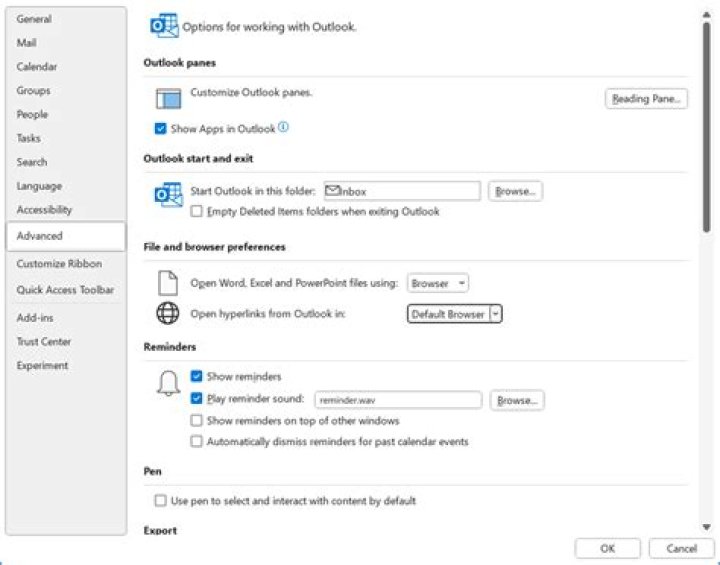 The Selective startup settings The Selective startup options outlook the information store cannot be opened