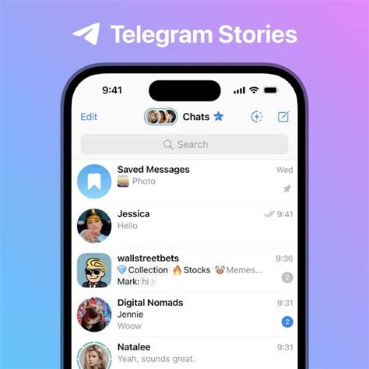 The Telegram icon on an Honor View 20 on a blue background with a cat and a fish.