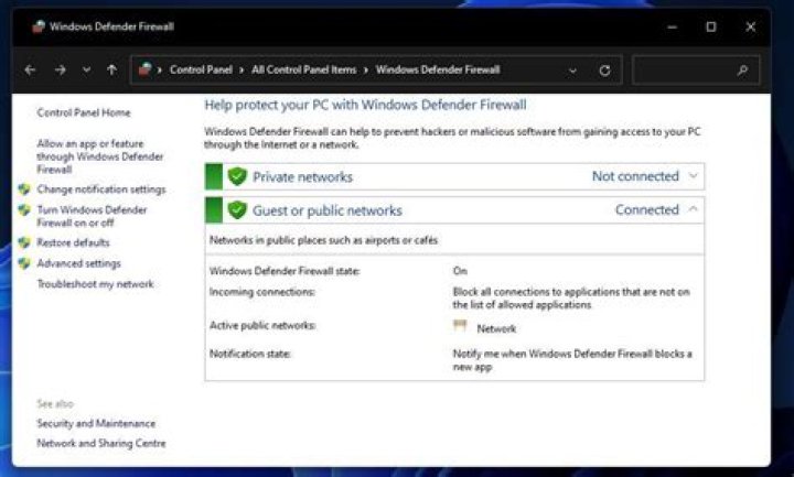 The Windows Defender Firewall applet microsoft error code 0x426-0x0