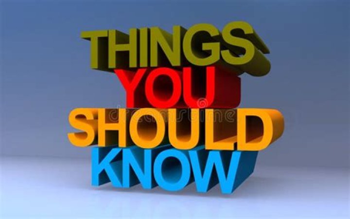 There's Something You Should Know