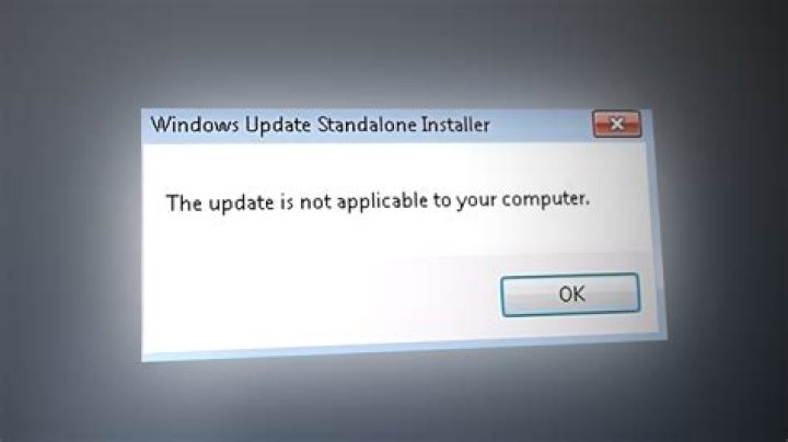 This update is not applicable to your computer error