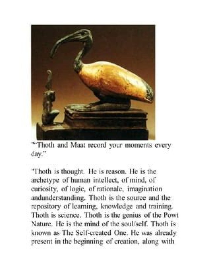 Thoth is known as the god of wisdom.