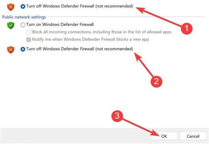 turning off windows firewall
