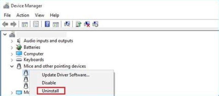 uninstall touchpad driver