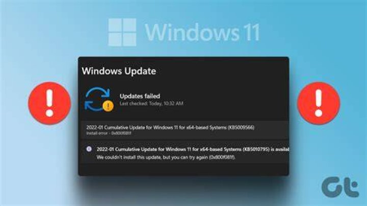 Update error image Windows Update Something went wrong Windows 11