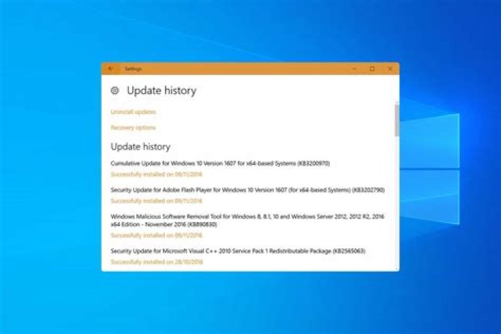 Update history
